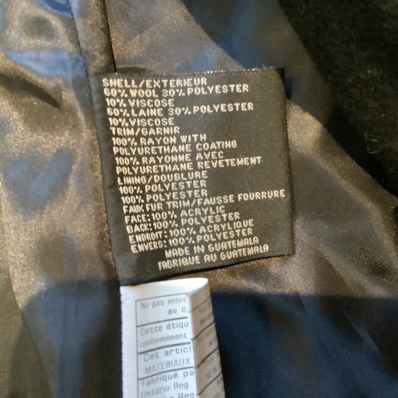 Via Spiga Kate Belted Faux Fur Trimmed Wool Blend Coat Size 10 NWOT - Picture 13 of 15